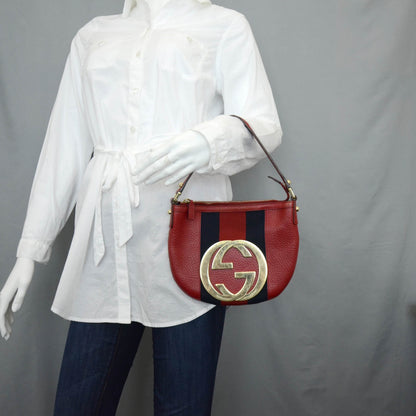 Gucci Leather Small Blondie Bag Red 2 of 10