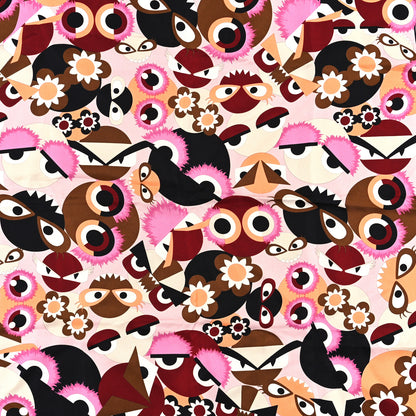 Fendi Silk Monster Eyes Square Scarf Multicolor 2 of 3