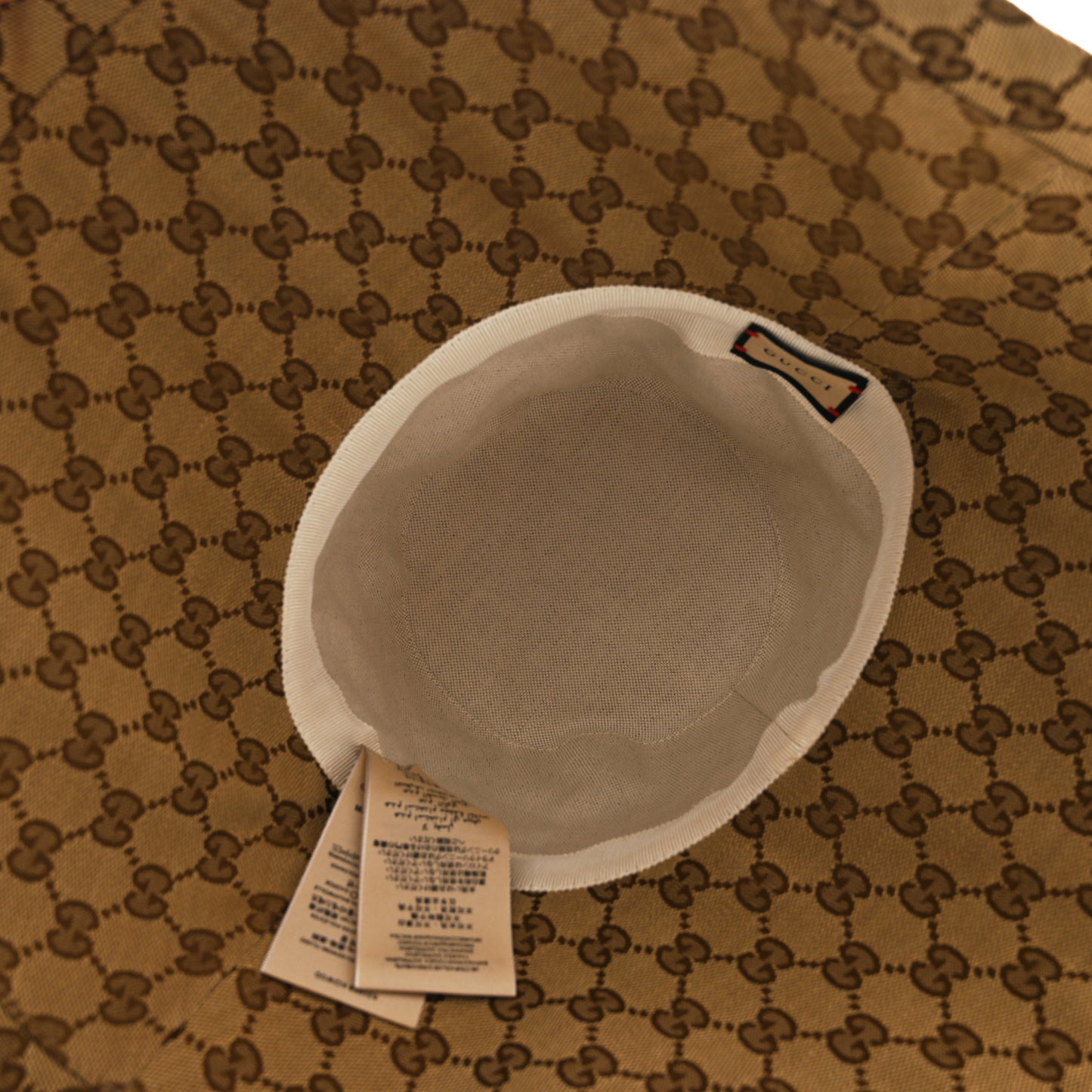 Monogram Wide Brim Hat L Beige