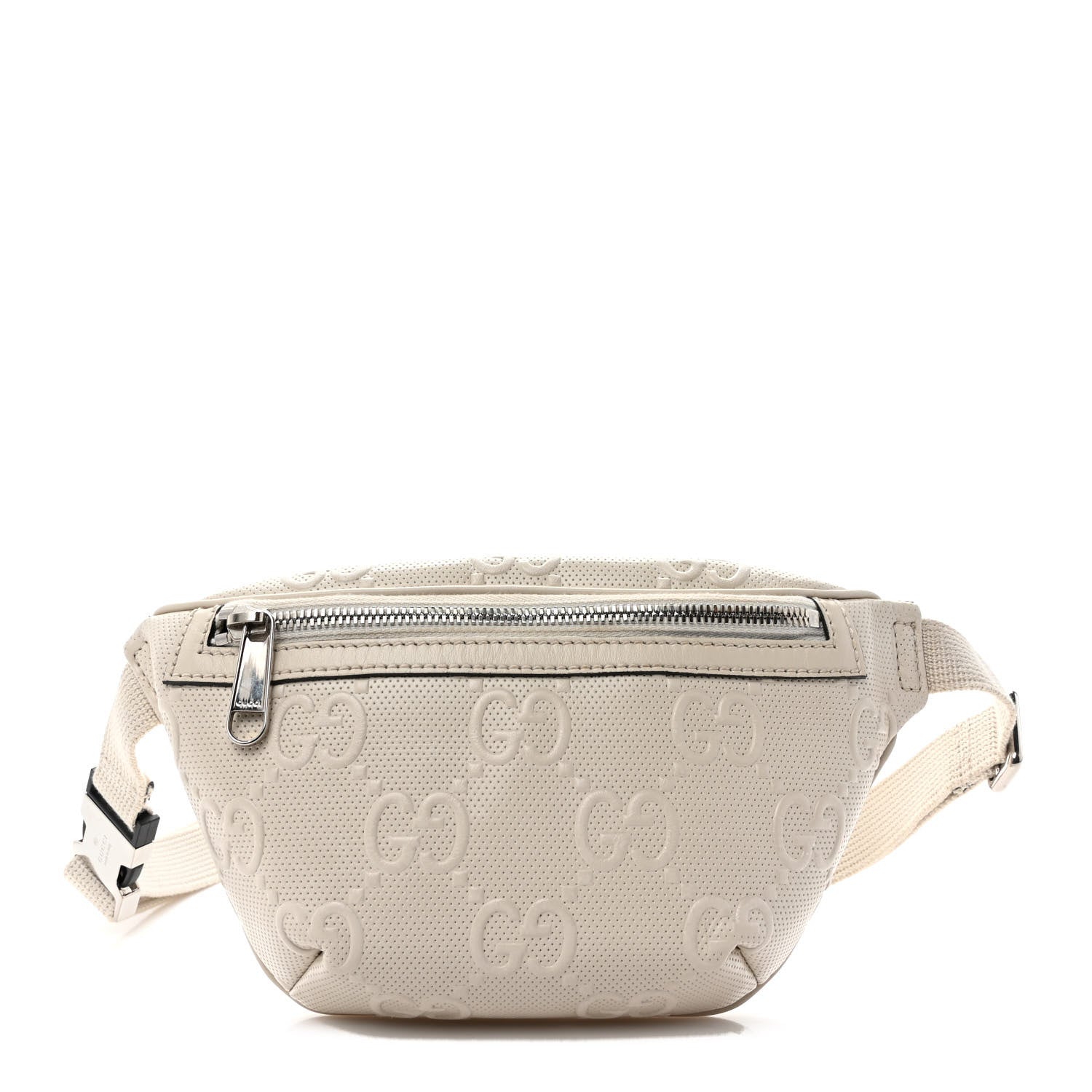 Gucci Calfskin GG Tennis Embossed Belt Bag Mystic White 1 of 9