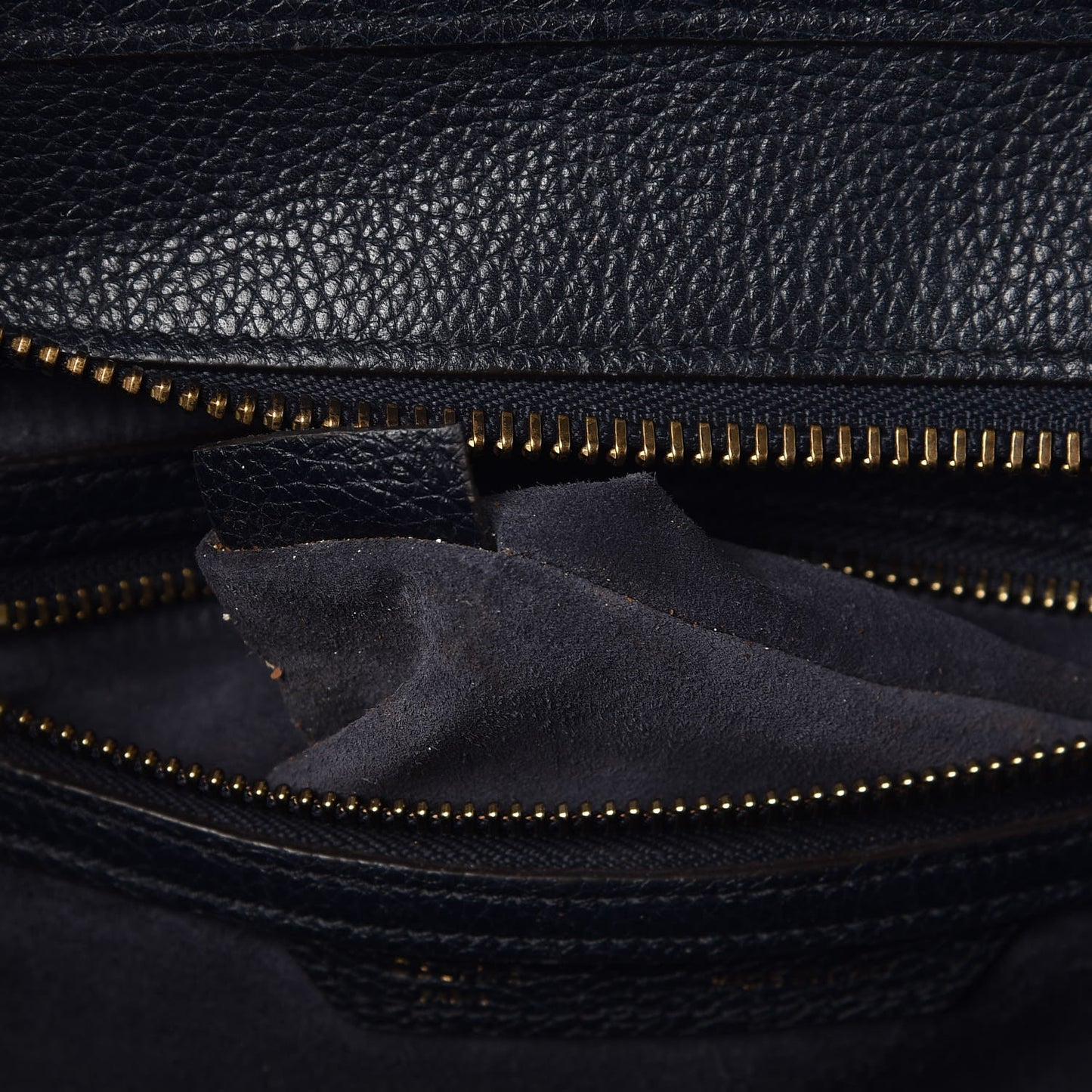 Drummed Calfskin Micro Luggage Black