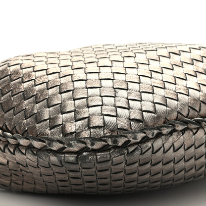 Bottega Veneta Metallic Nappa Intrecciato Medium Veneta Hobo Pewter 7 of 8