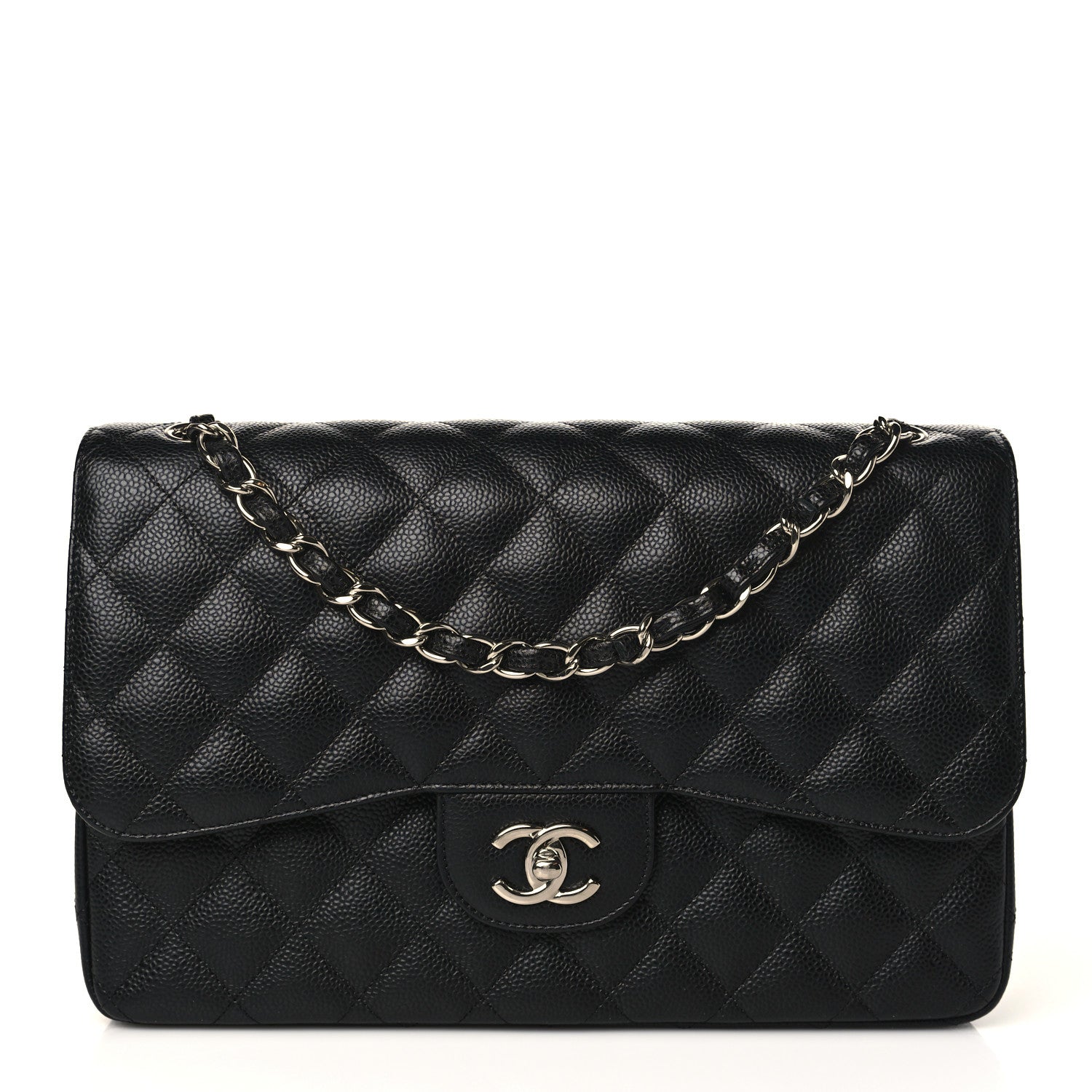 Chanel Caviar Quilted Jumbo Double Flap Black 1 of 10