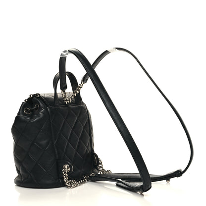 Chanel Lambskin Quilted Metallic Bubble Backpack Black 3 of 10