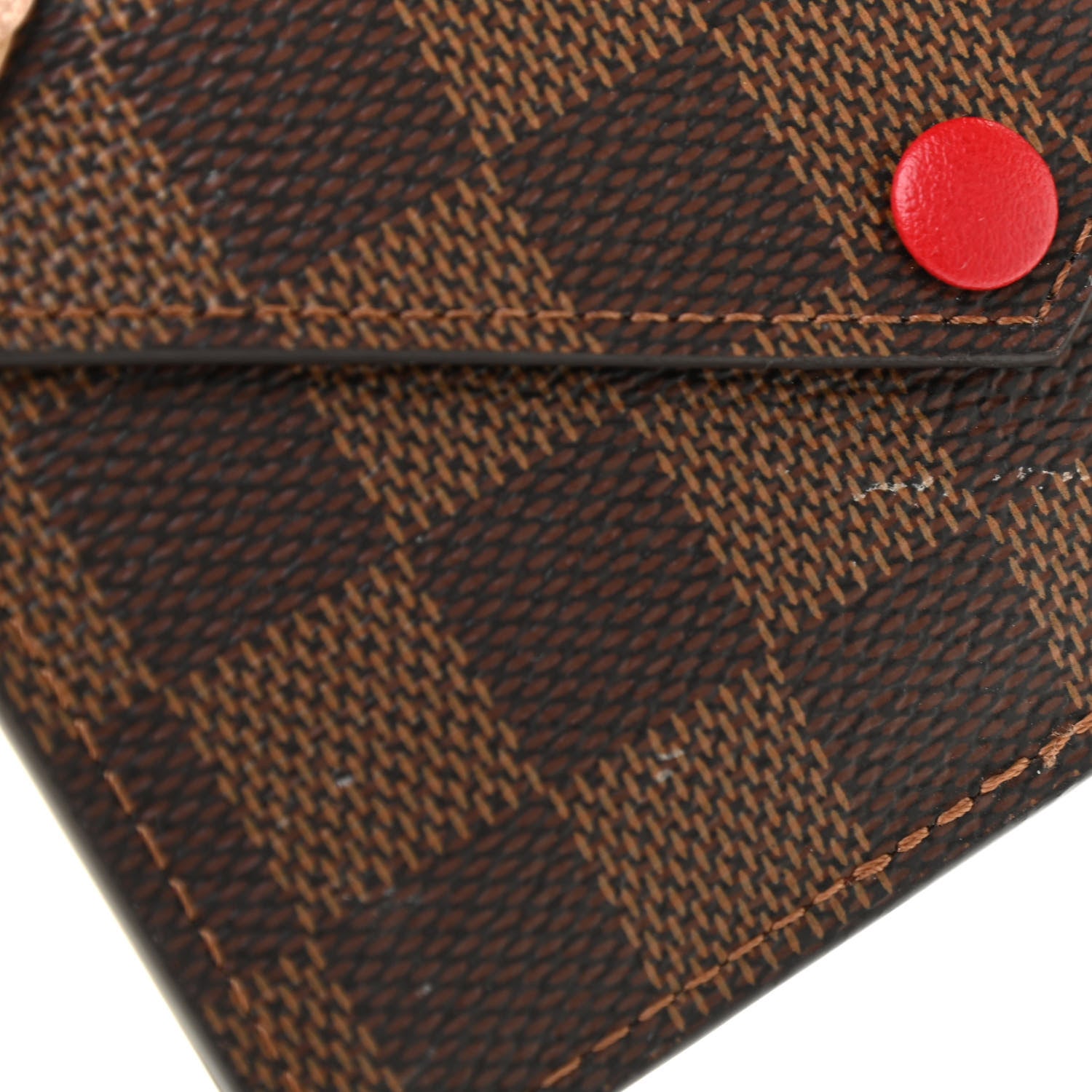 Louis Vuitton Damier Ebene Recto Verso Card Holder Red 8 of 9