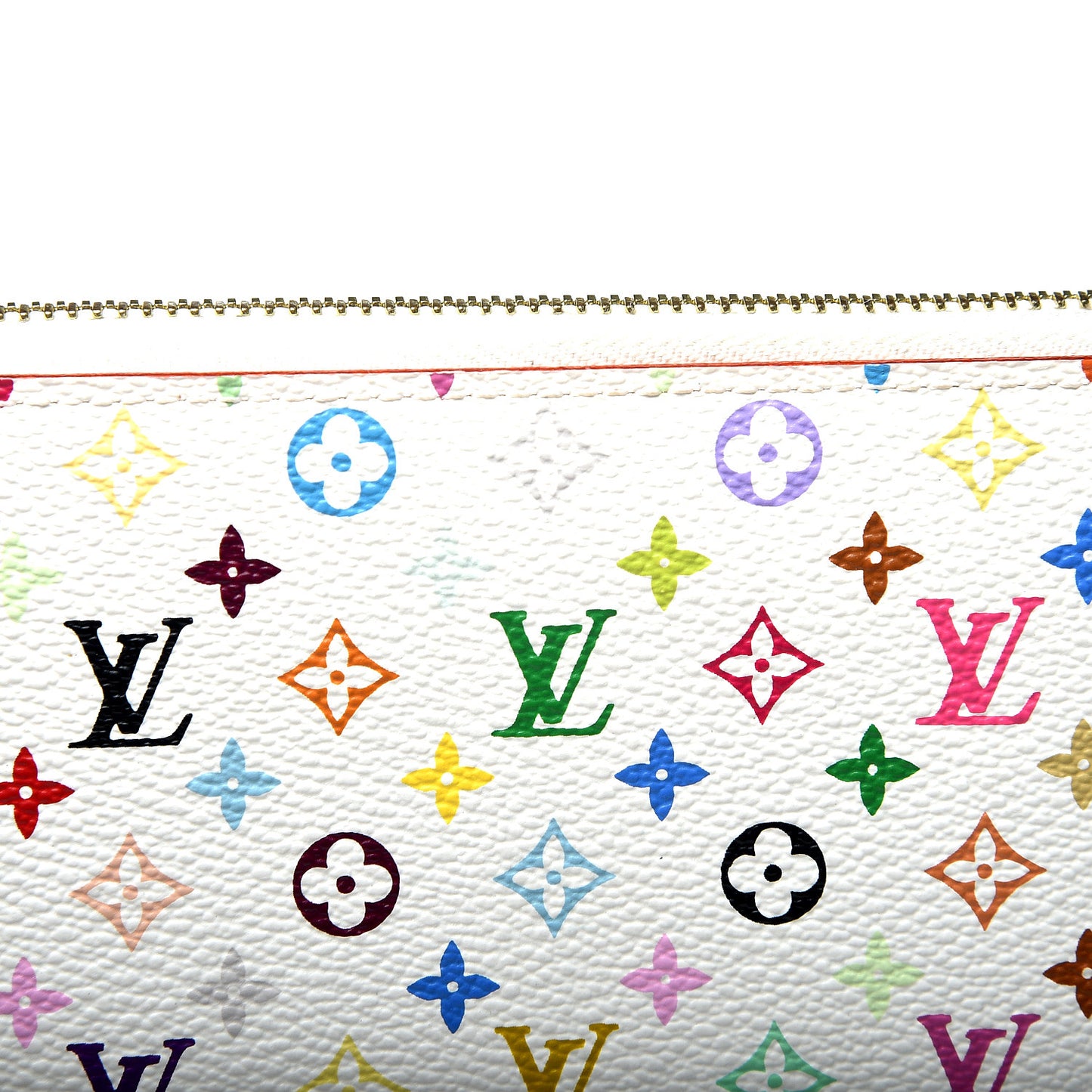 Monogram Multicolor Zippy Wallet White Litchi
