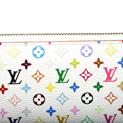 Louis Vuitton Monogram Multicolor Zippy Wallet White Litchi 7 of 9