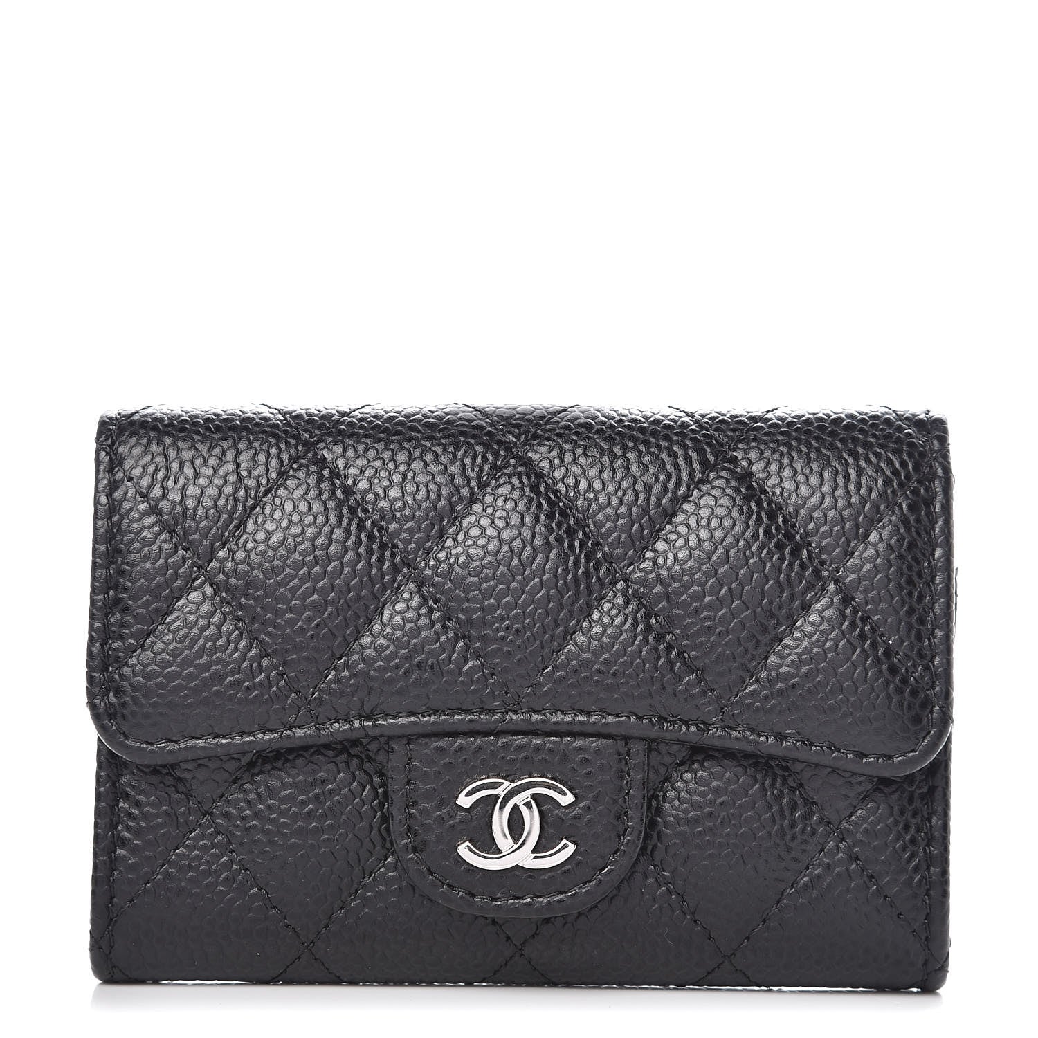 Chanel Caviar Quilted Flap Card Holder Black 1 of 9