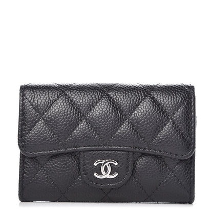 Chanel Caviar Quilted Flap Card Holder Black 1 of 9
