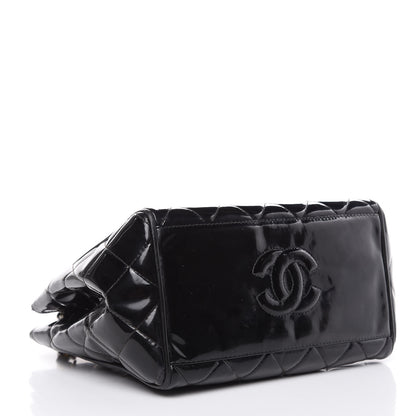 Chanel Patent Quilted CC Shoulder Bag Black 4 of 14
