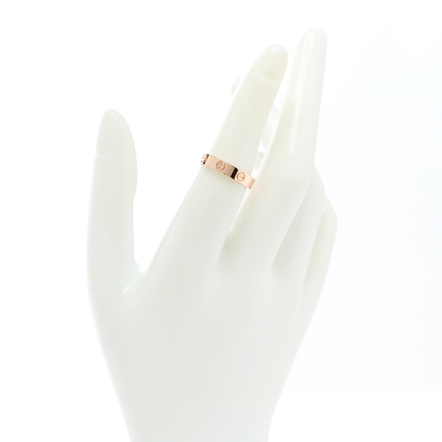 18K Pink Gold 3.5mm LOVE Wedding Band Ring 52 6
