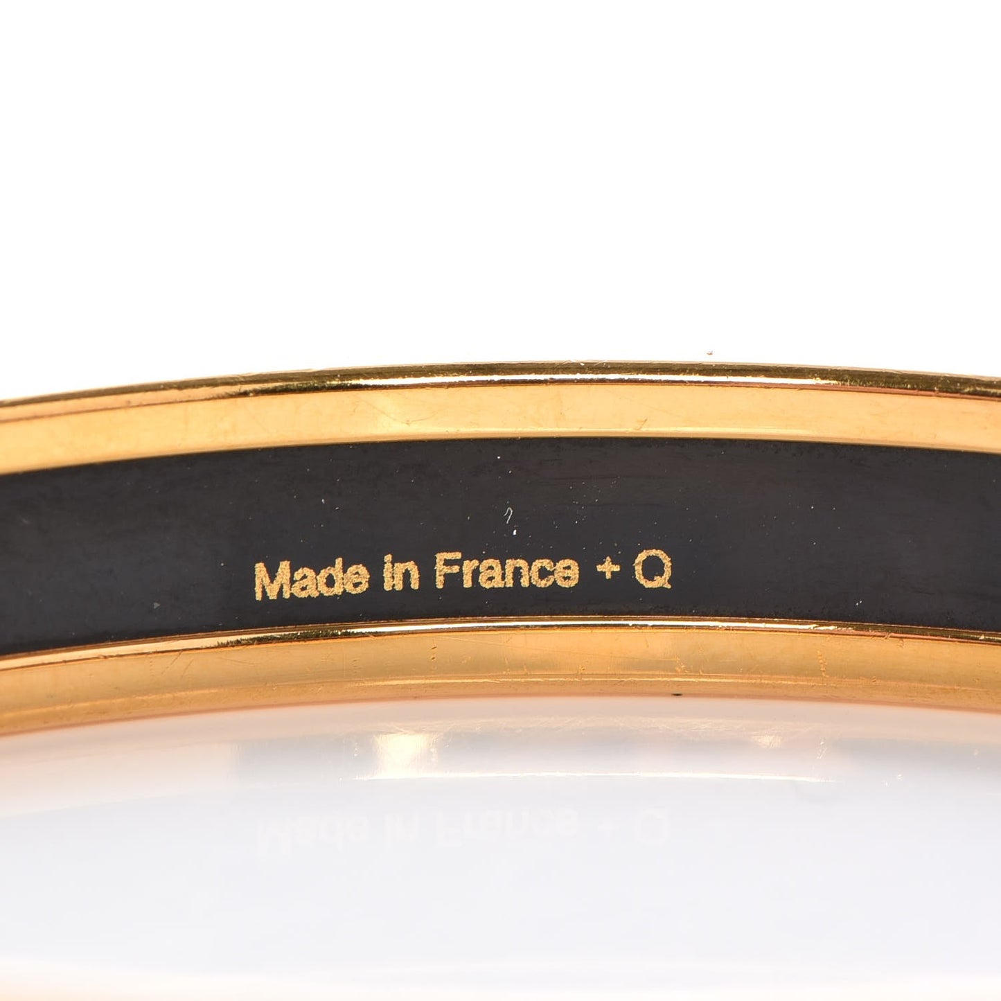 Enamel Printed Narrow Caleche Bracelet 65 Rouge H