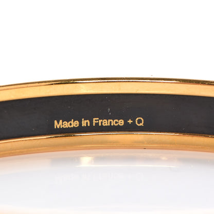 Hermes Enamel Printed Narrow Caleche Bracelet 65 Rouge H 4 of 5