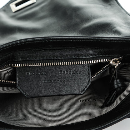 Proenza Schouler Nylon Calfskin PS1 Pouch Messenger Black 6 of 7