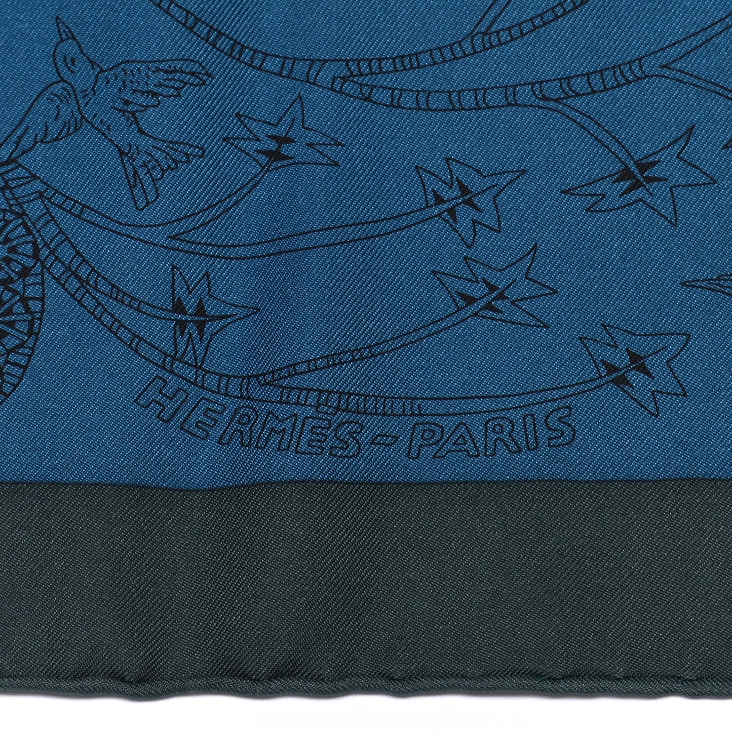 Silk Les Legendes De L'Arbre Scarf 90 Petrole Gris Acier
