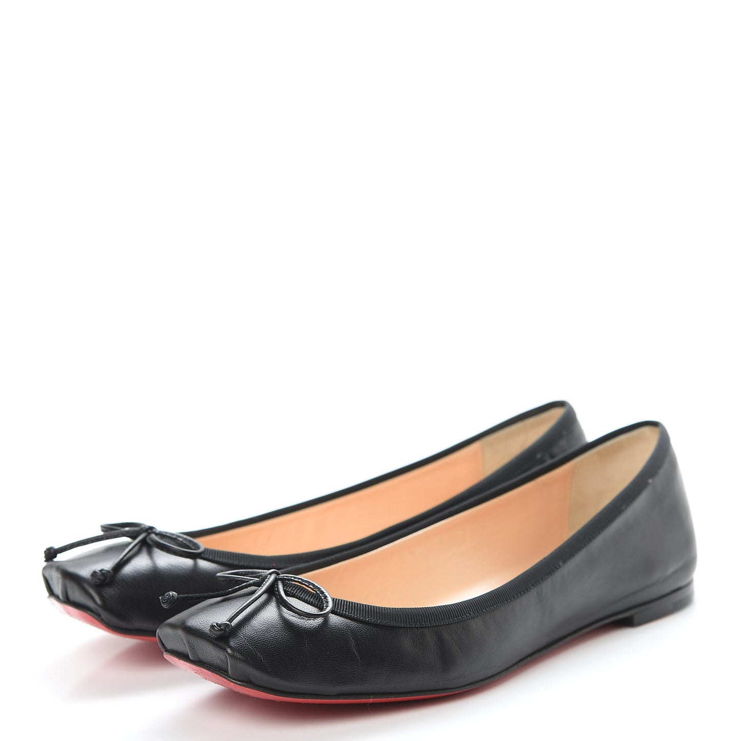 Nappa Grosgrain Rosella Flats 36 Black