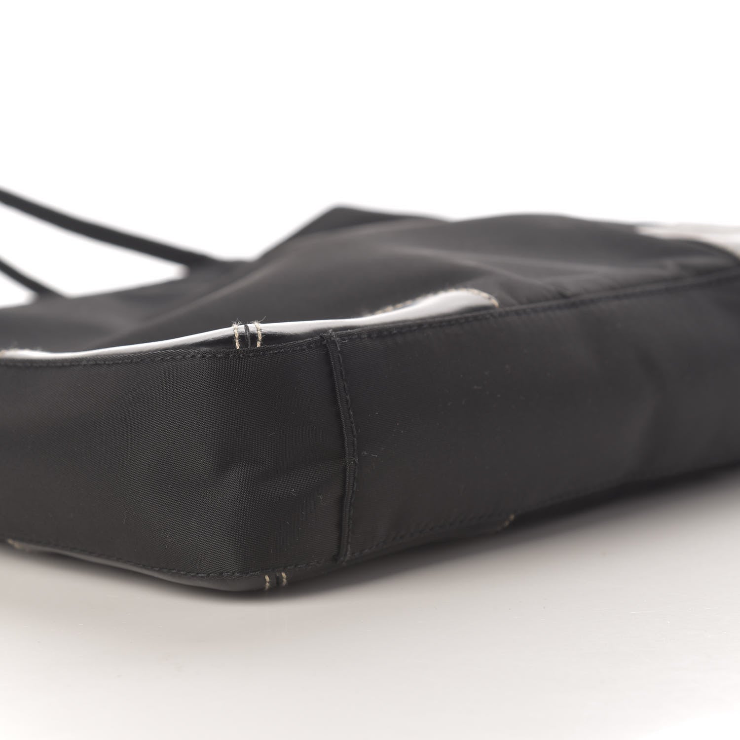 Prada Calfskin Tessuto Nylon Easy Shoulder Bag Black 5 of 9