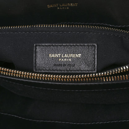 Saint Laurent Calfskin Y Quilted Monogram Medium Loulou Chain Satchel Black 7 of 10