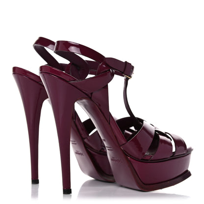 Saint Laurent Patent Tribute 105 Platform Sandals 36.5 Purple 4 of 11