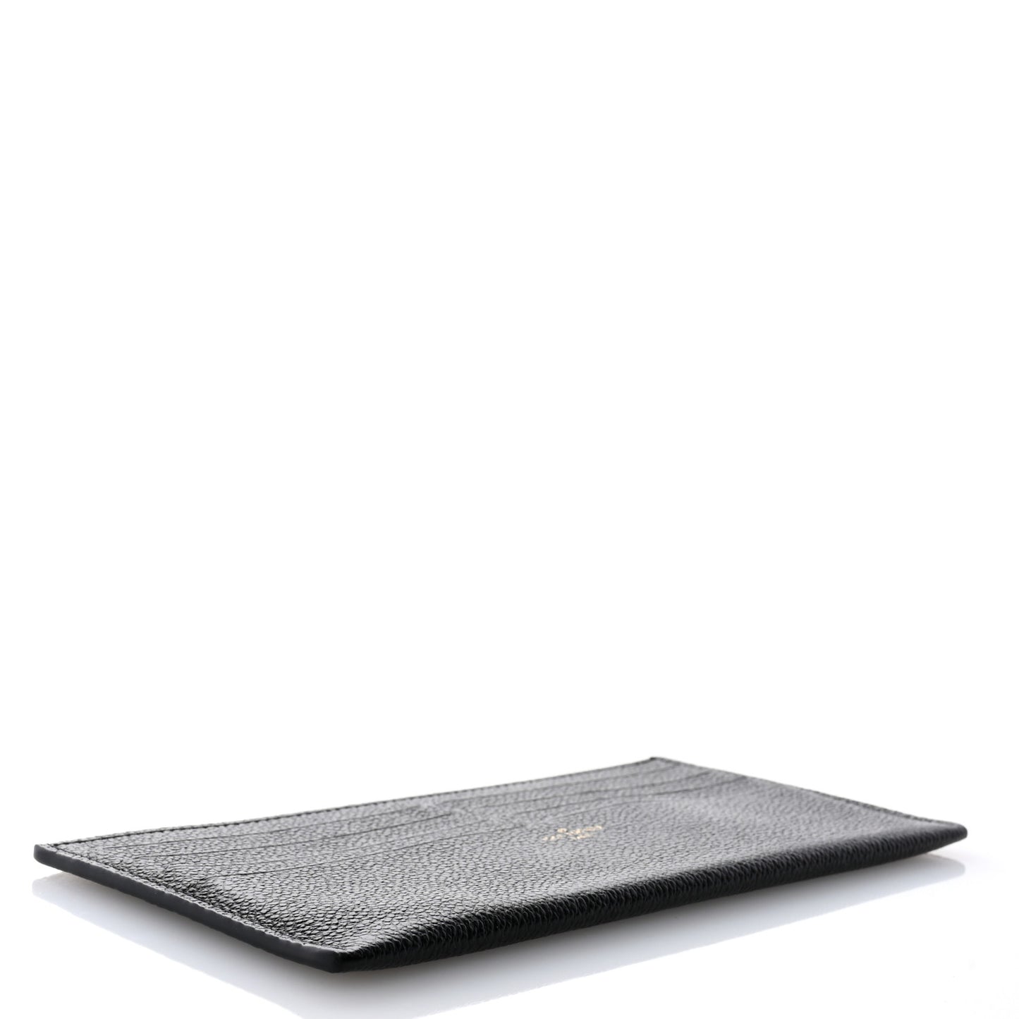 Calfskin Felicie Chain Wallet Card Holder Insert Black