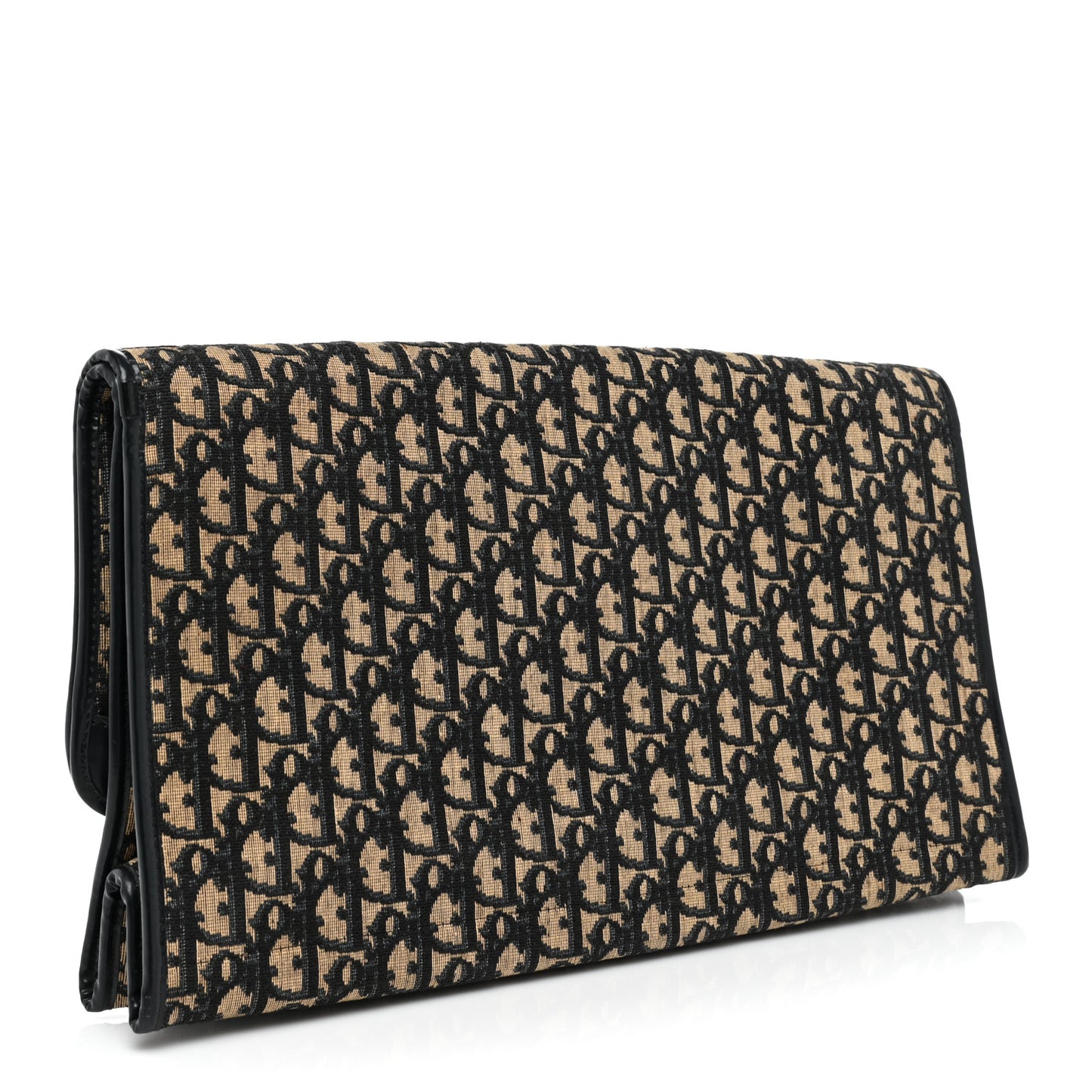 Oblique Fold Over Clutch Blue