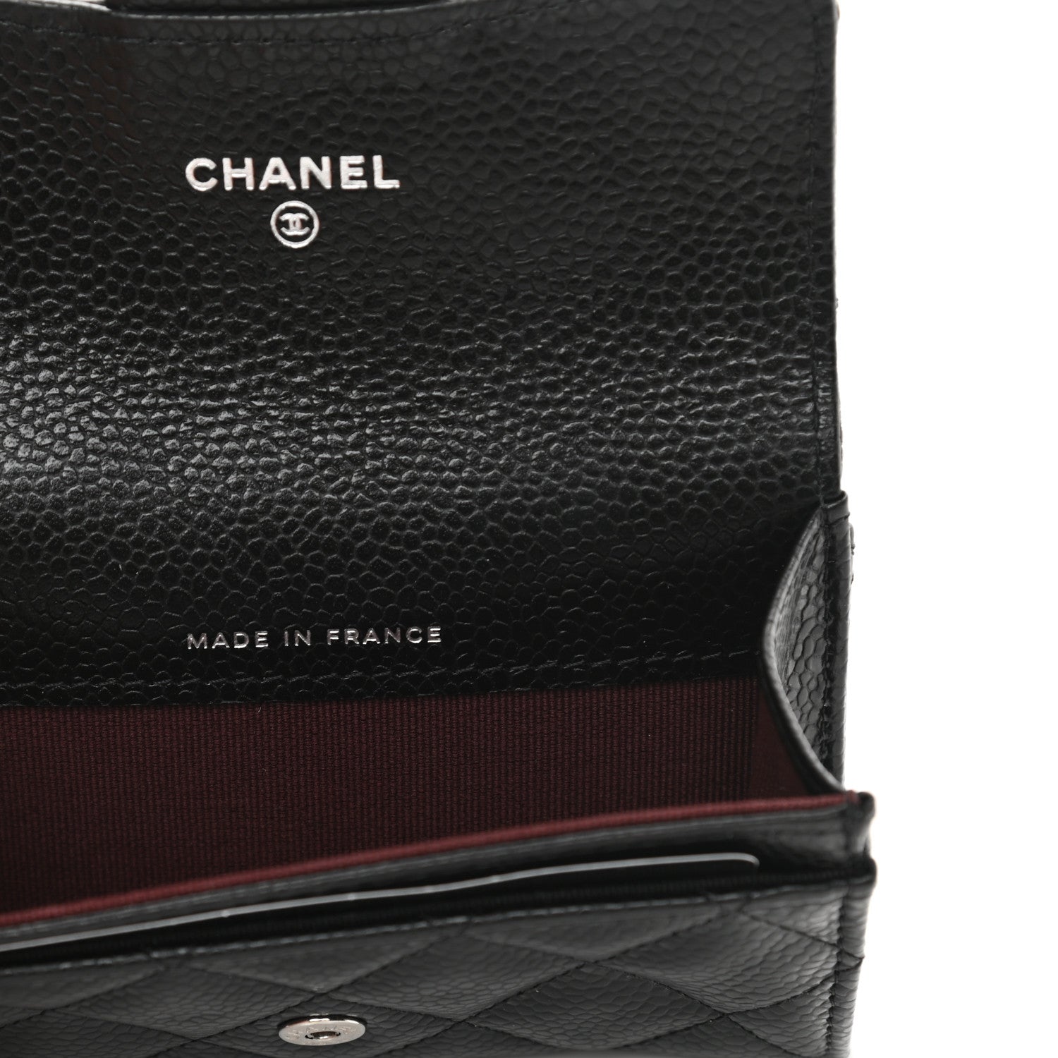 Chanel Caviar Quilted Flap Card Holder Wallet Black 7 of 9