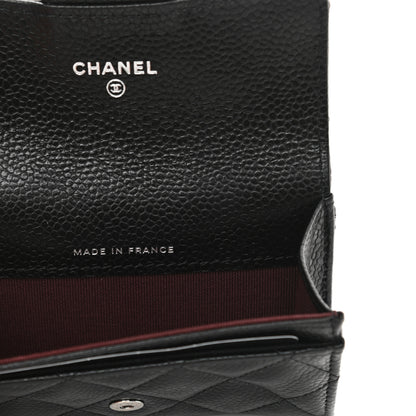 Chanel Caviar Quilted Flap Card Holder Wallet Black 7 of 9
