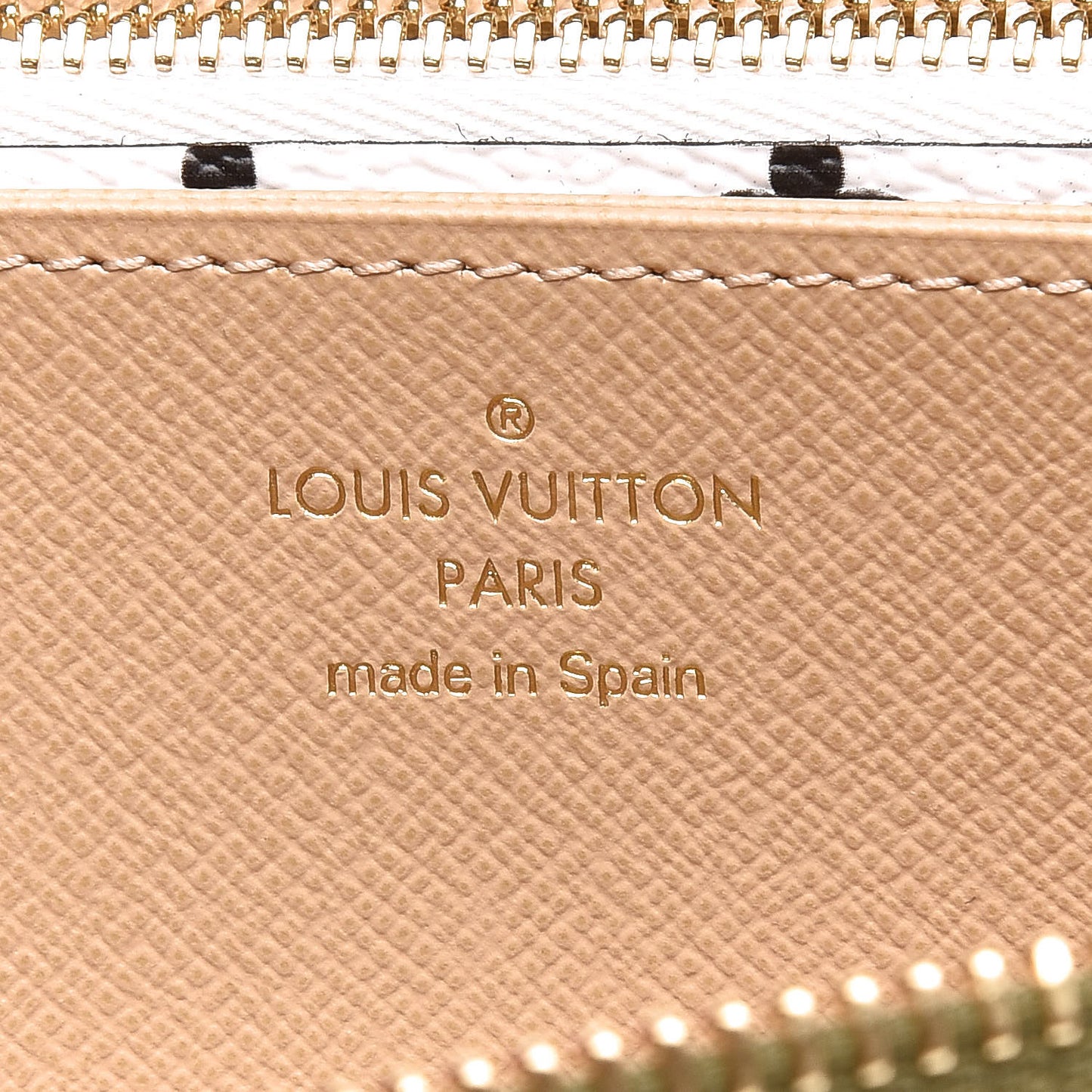 Monogram Giant Zippy Wallet Kaki White