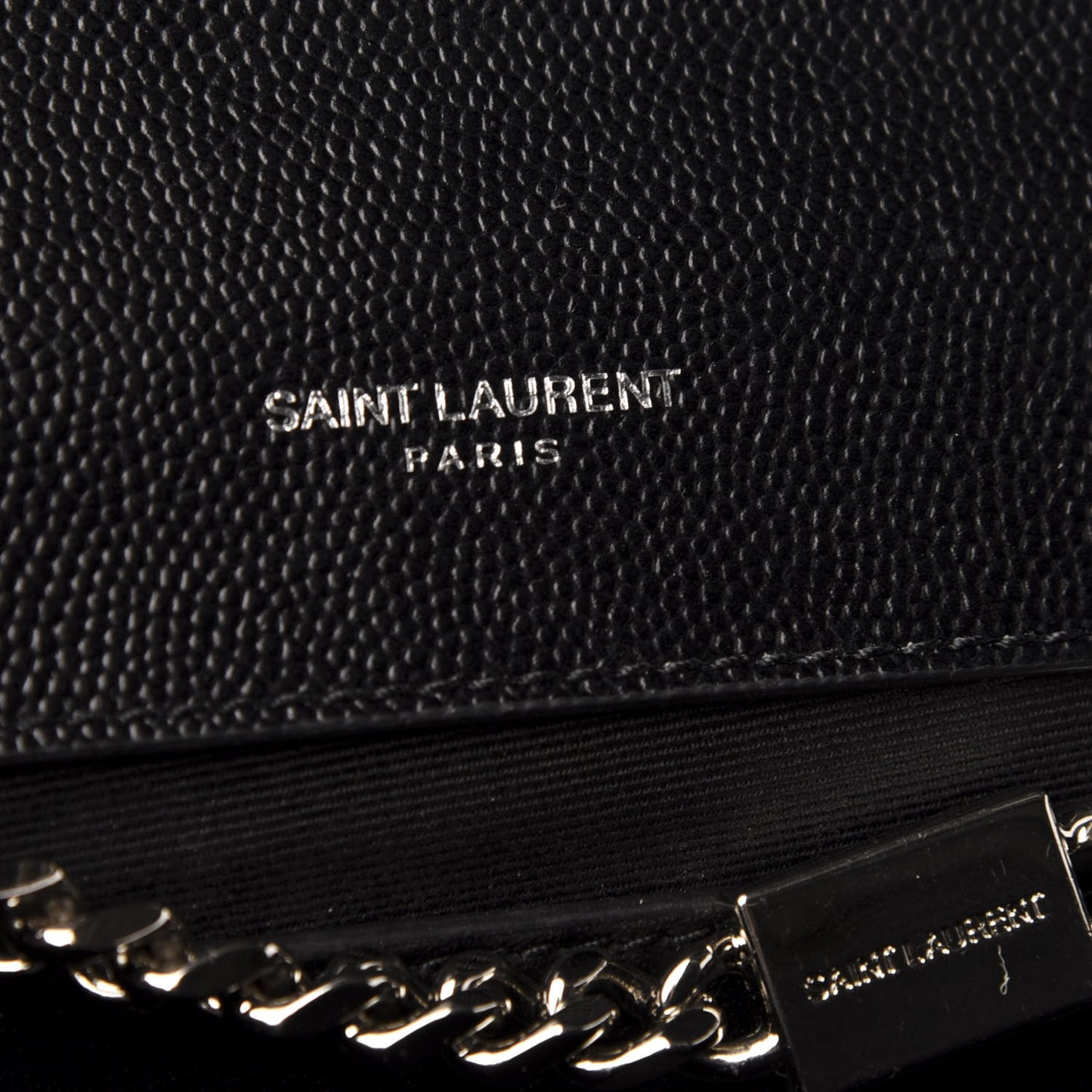 Grain De Poudre Medium Classic Monogram Kate Satchel Black