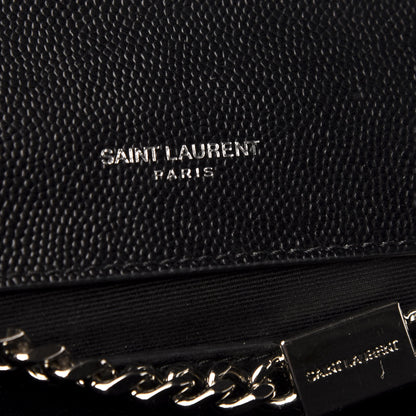 Saint Laurent Grain De Poudre Medium Classic Monogram Kate Satchel Black 8 of 9