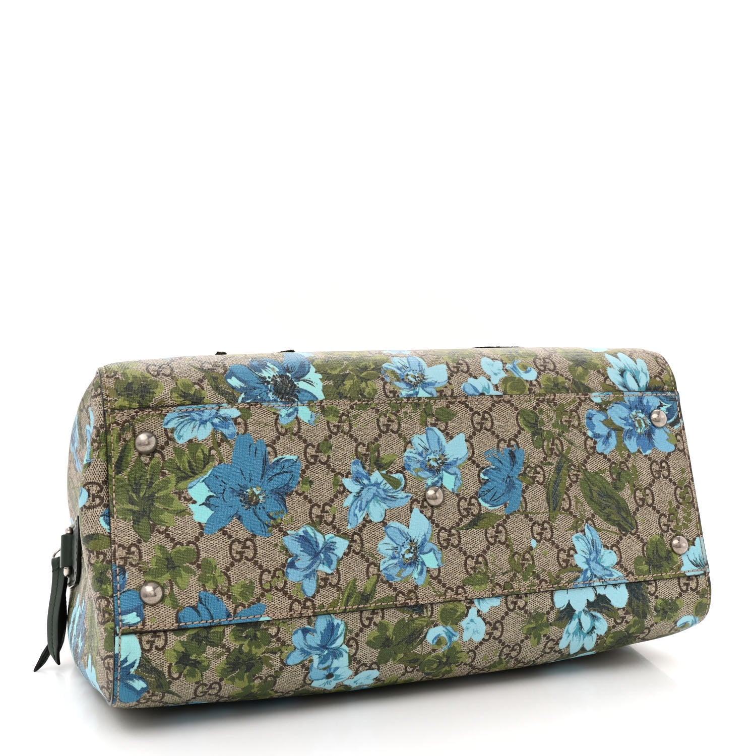 Gucci GG Supreme Monogram Bloom Butterfly Embroidered Medium Boston Green 4 of 14