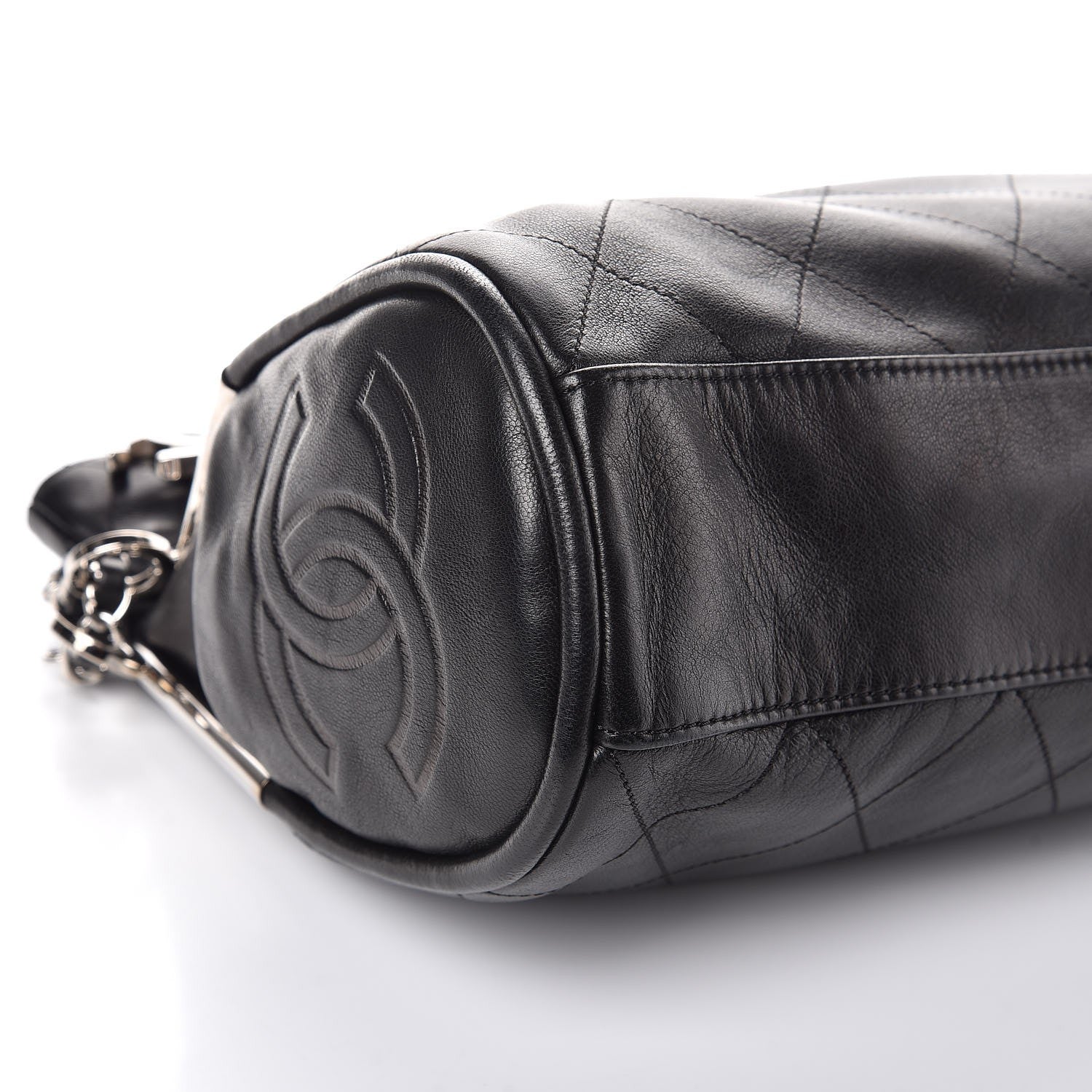 Chanel Lambskin Stitched Medium Ultimate Soft Tote Black 11 of 13