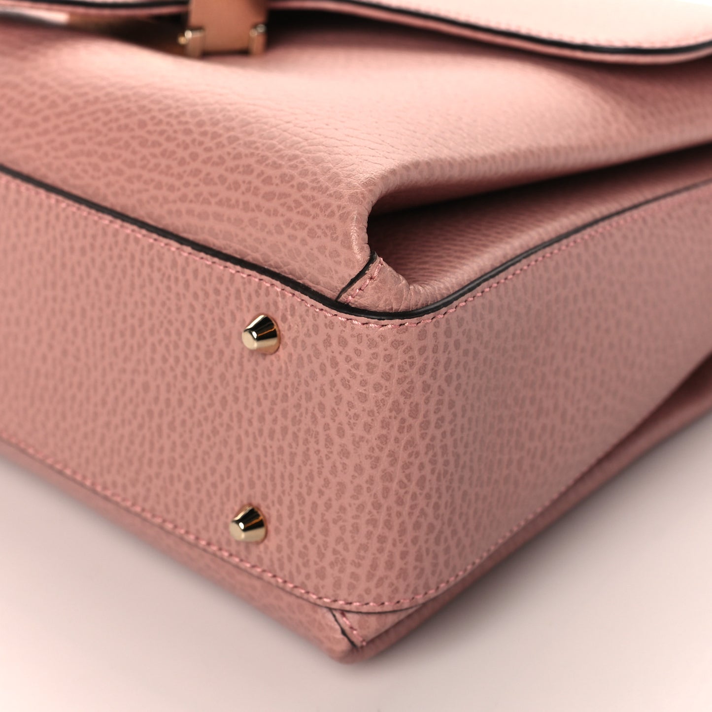 Dollar Calfskin Interlocking G Top Handle Shoulder Bag Soft Pink