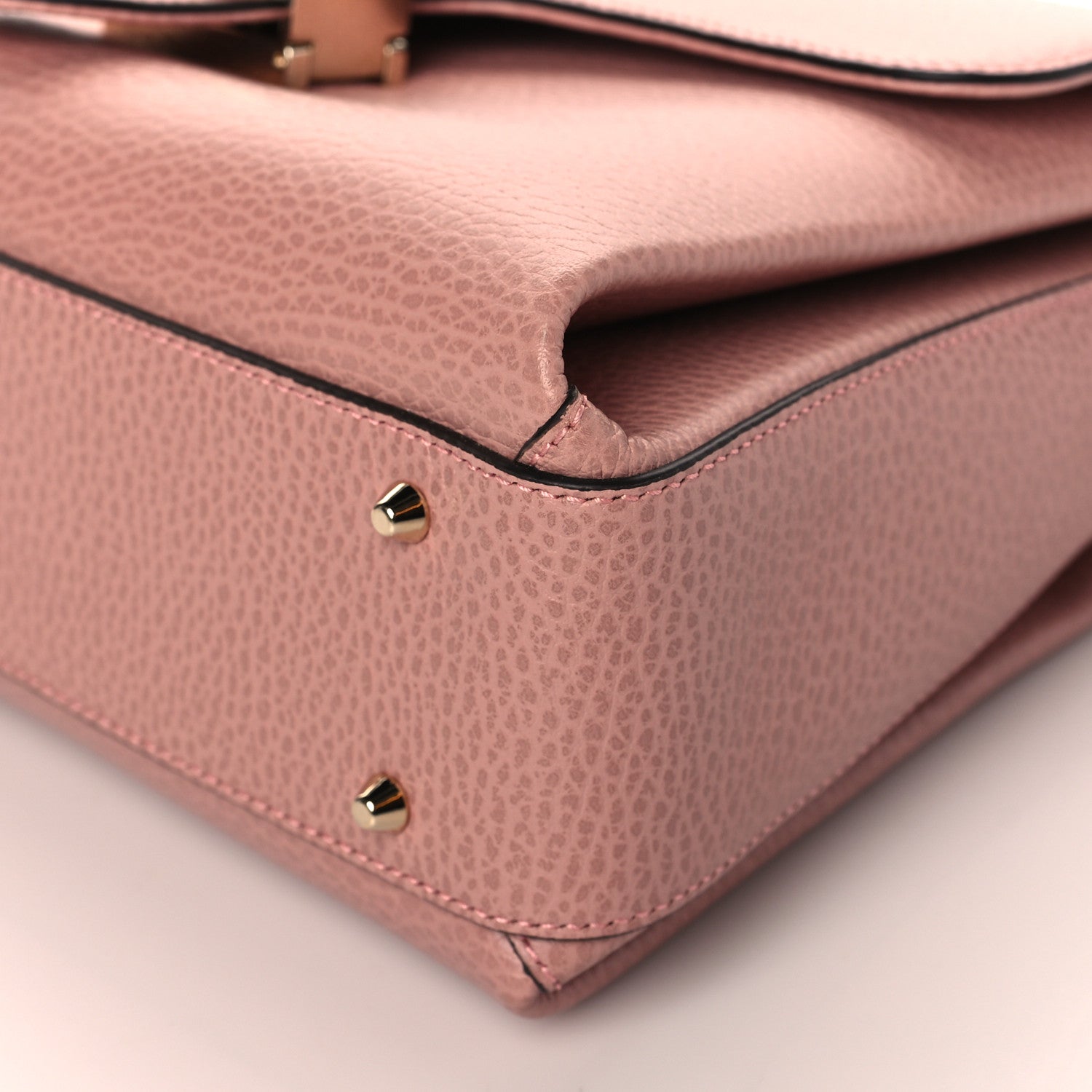 Gucci Dollar Calfskin Interlocking G Top Handle Shoulder Bag Soft Pink 10 of 10