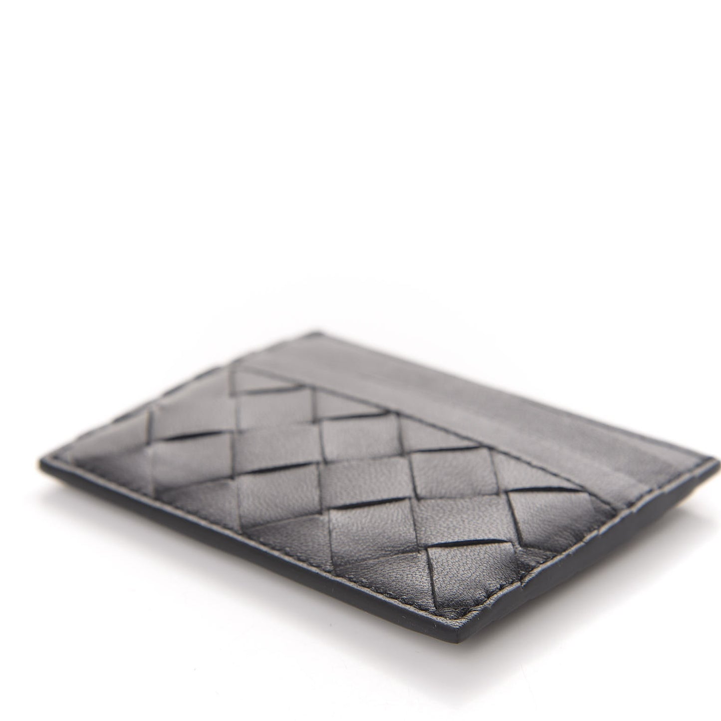 Nappa Intrecciato Card Holder Black