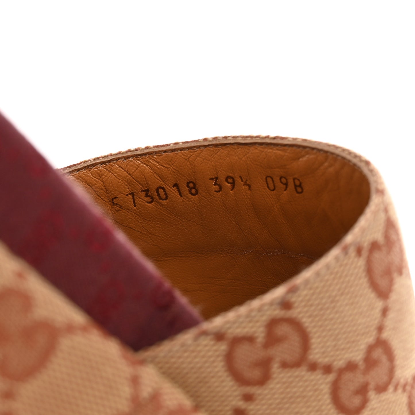 Canvas GG Monogram Angelina Platform Slide Sandals 39.5 Beige Ruggine