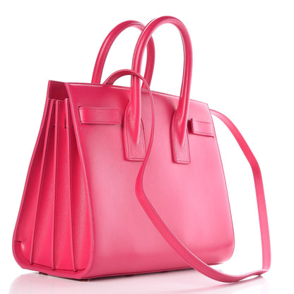 Saint Laurent Calfskin Small Sac De Jour Lipstick Fuchsia 4 of 9