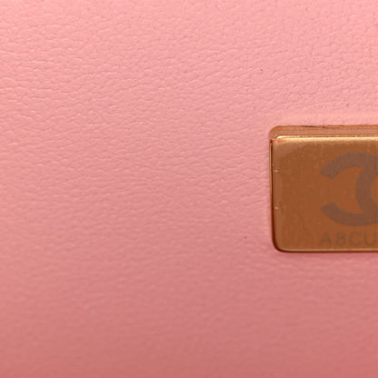 Chanel Lambskin Quilted Large CC In Love Heart Bag Light Pink 7 of 11