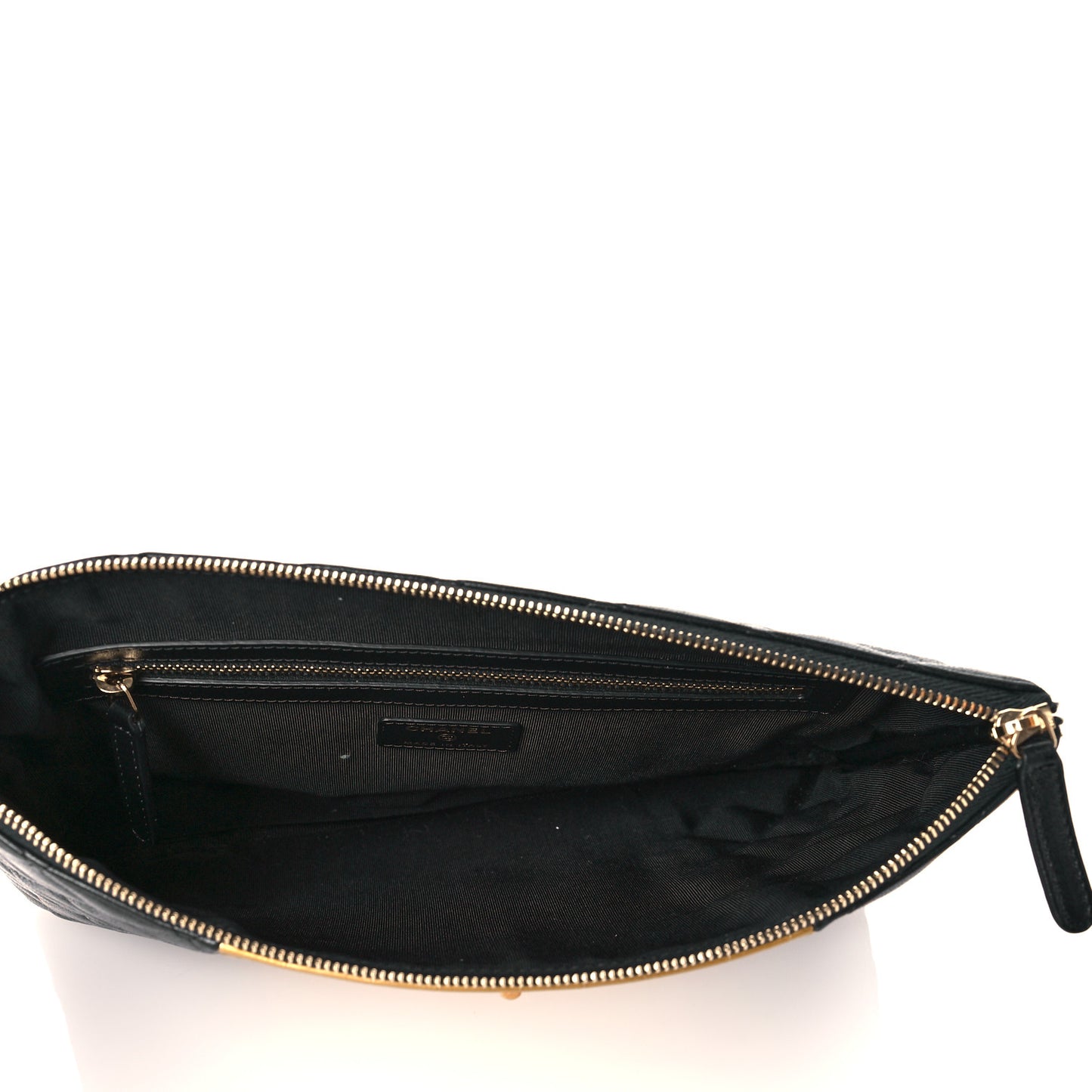 Lambskin Metallic Calfskin Quilted Crocodile Embossed Clutch 2.55 Reissue Cosmetic Case Gold