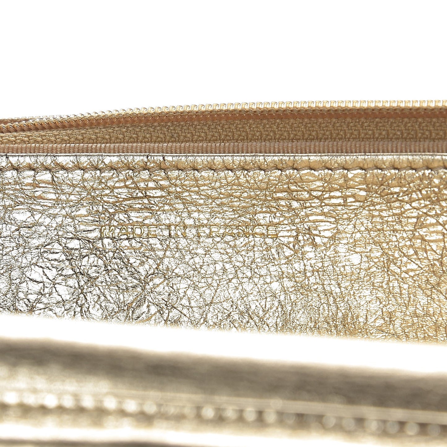 Metallic Aged Calfskin Reissue Wallet On Chain WOC Gold