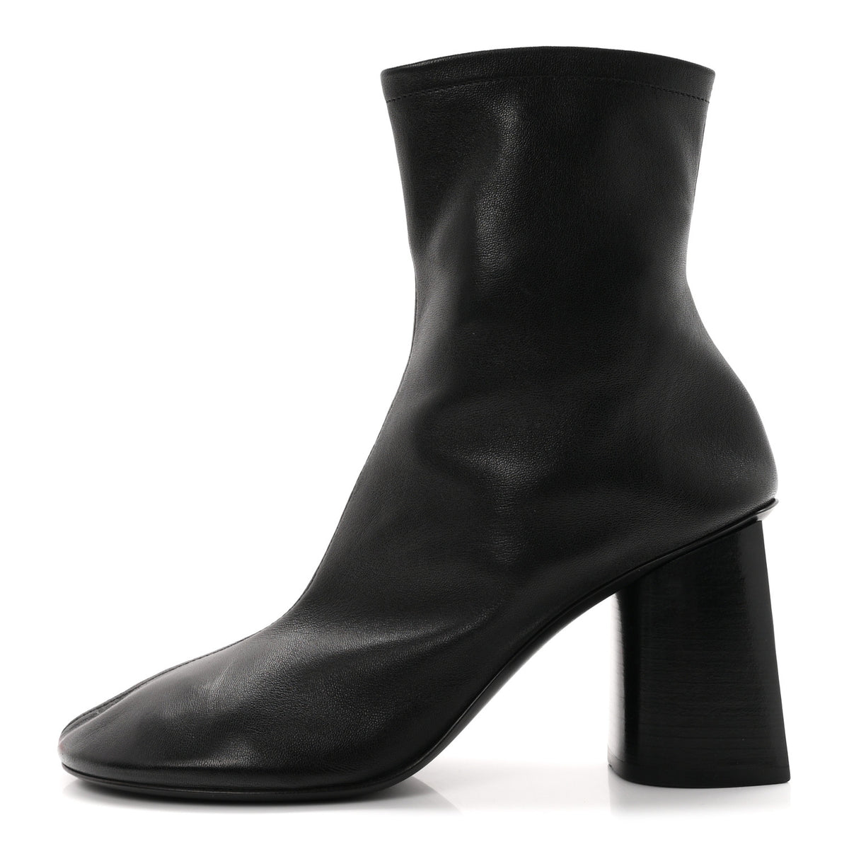 Balenciaga Shiny Soft Sheepskin Glove 80mm Ankle Boots 37.5 Black 1 of 9