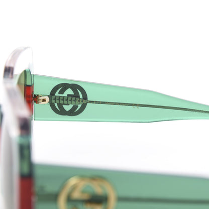 Gucci Square Web Frame GG0178S Sunglasses Green Red 6 of 8