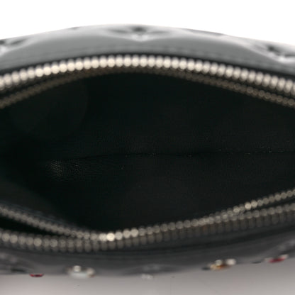 Louis Vuitton Lambskin Monogram Crystal Embossed Embellished Coussin BB Black 4 of 6