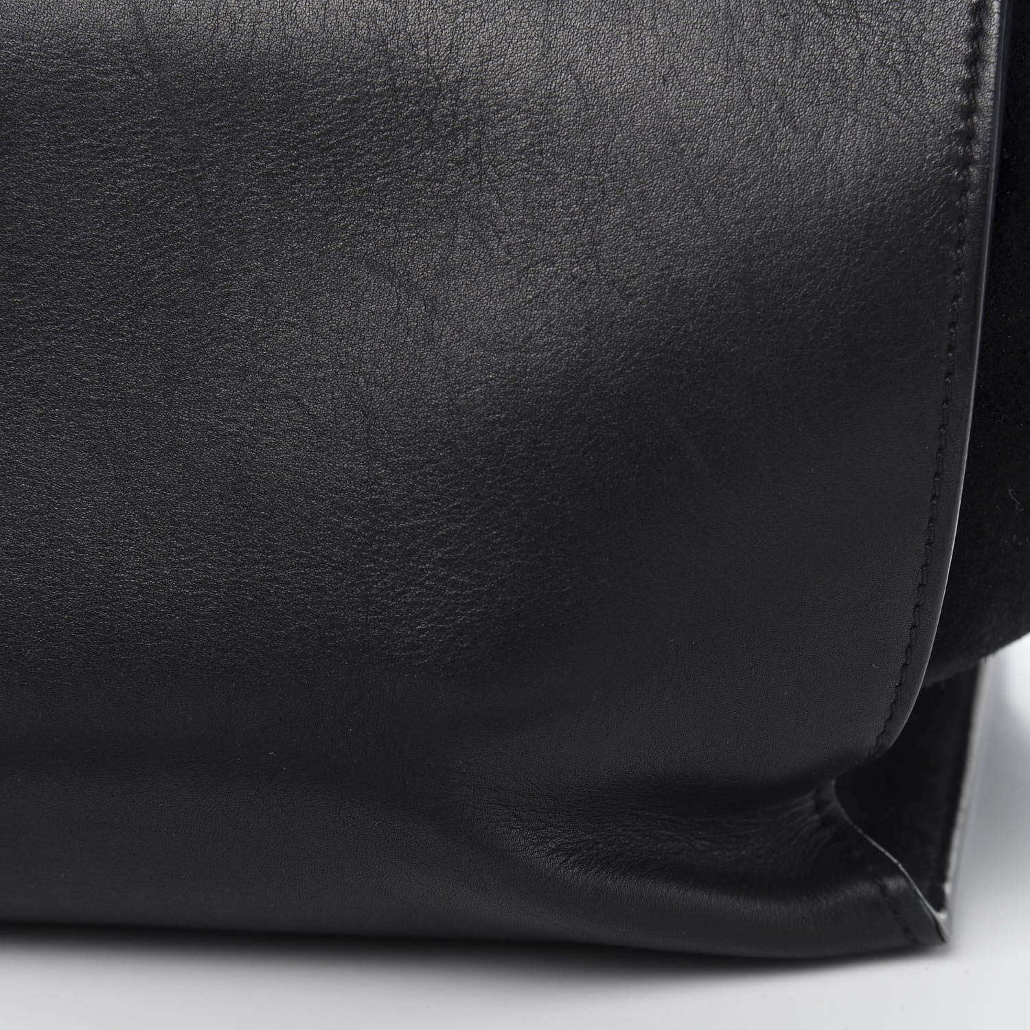 Celine Smooth Calfskin Suede Medium Bi-Color Trapeze Black 13 of 16