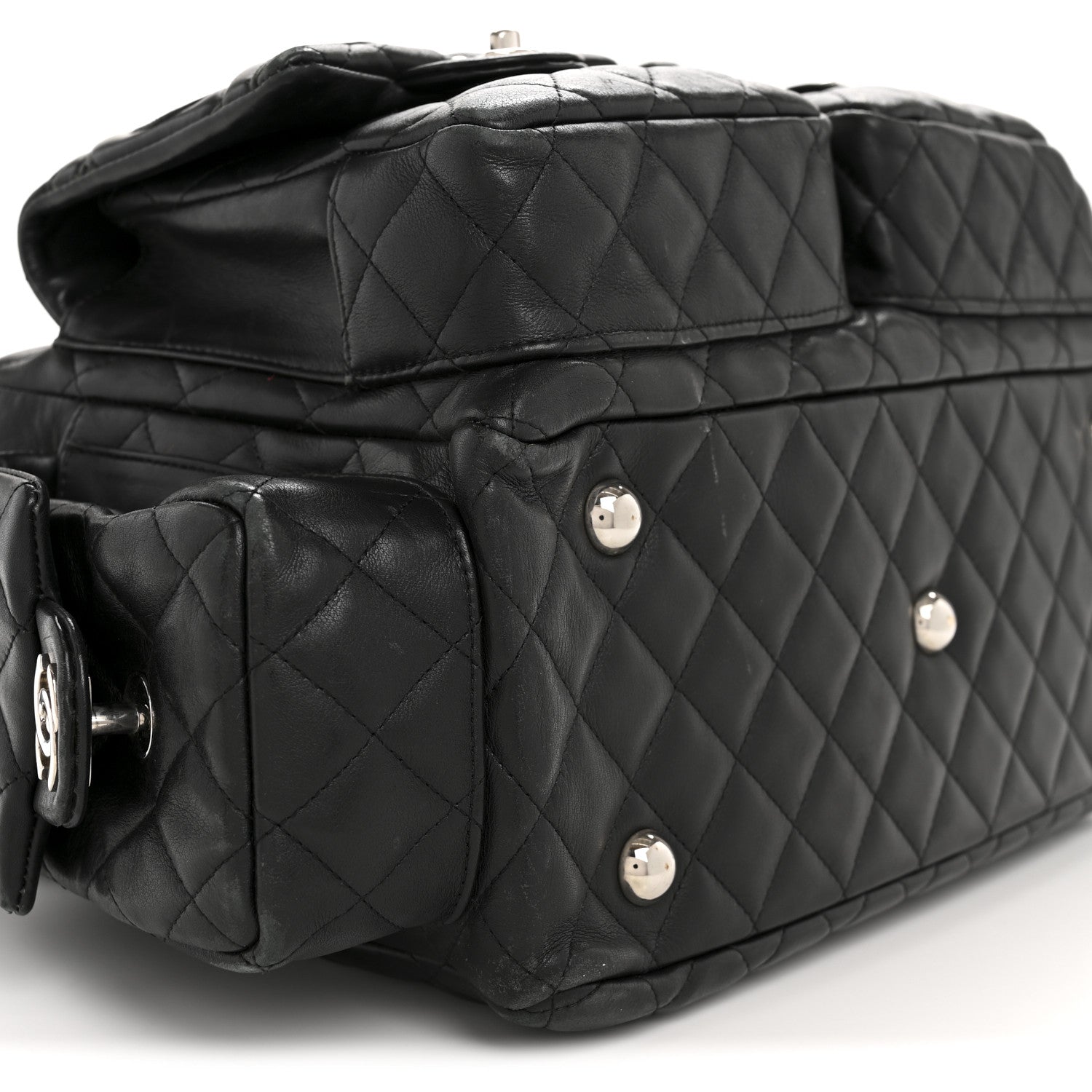 Chanel Calfskin Quilted Large Cambon Multipocket Reporter Black 9 of 15