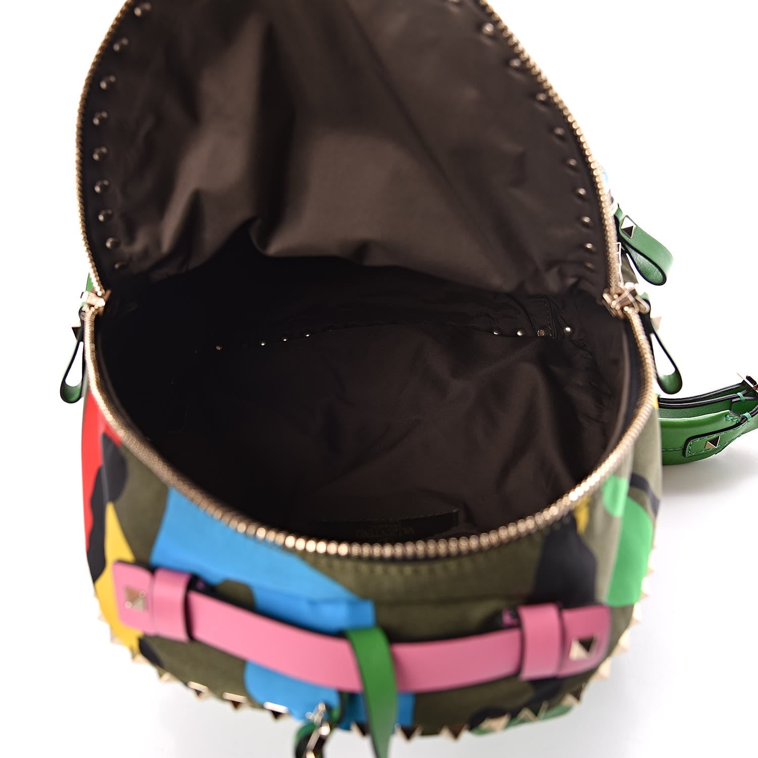 Valentino Garavani Nylon Psychedelic Camouflage Medium Rockstud Backpack Multicolor 5 of 9