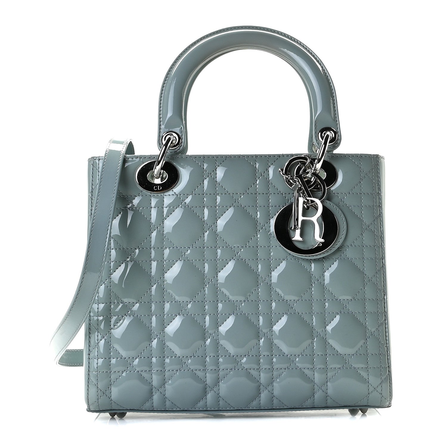 Christian Dior Patent Cannage Medium Lady Dior Light Blue 1 of 9