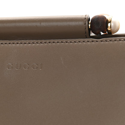 Gucci Nappa Bamboo Web Mini Nymphaea Top Handle Bag Brown 12 of 13