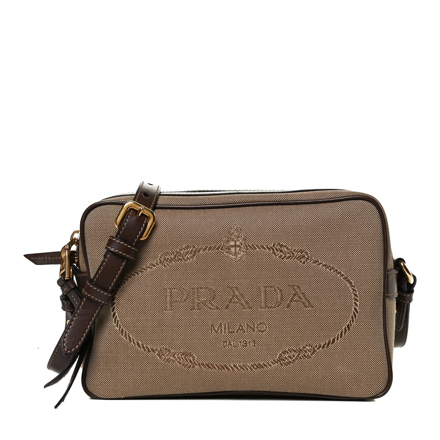 Jacquard Logo Camera Bag Corda Bruciato