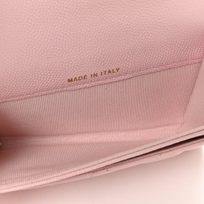 Chanel Caviar Quilted Crystal CC Flap Card Holder Pink 5 of 11